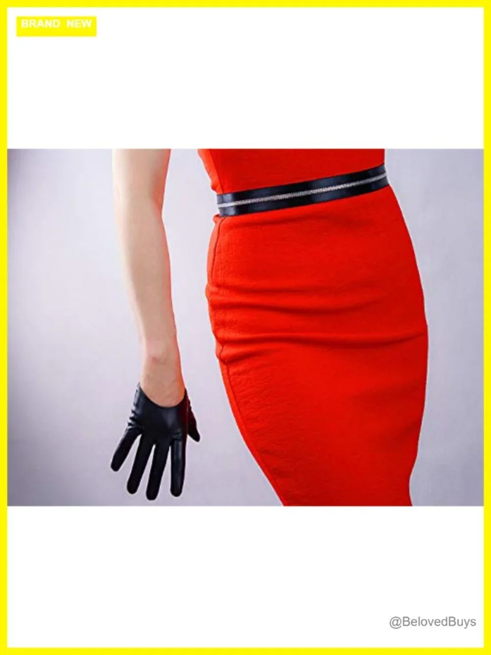 Faux Leather Half Palm Gloves for Driving Cosplay Costume Parties
